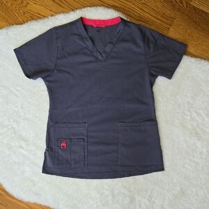 Carhartt Grey Scrub Top, Womens Small